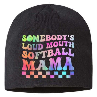 Somebody's Loudmouth Softball Mama Funny Sustainable Beanie