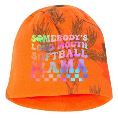 Somebody's Loudmouth Softball Mama Funny Kati - Camo Knit Beanie