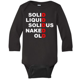 Solid Liquid Solidus Naked Old Baby Long Sleeve Bodysuit