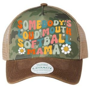 Somebody's Loudmouth Softball Mama Mothers Day Legacy Tie Dye Trucker Hat