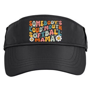 Somebody's Loudmouth Softball Mama Mothers Day Adult Drive Performance Visor