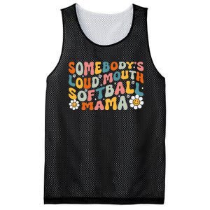 Somebody's Loudmouth Softball Mama Mothers Day Mesh Reversible Basketball Jersey Tank