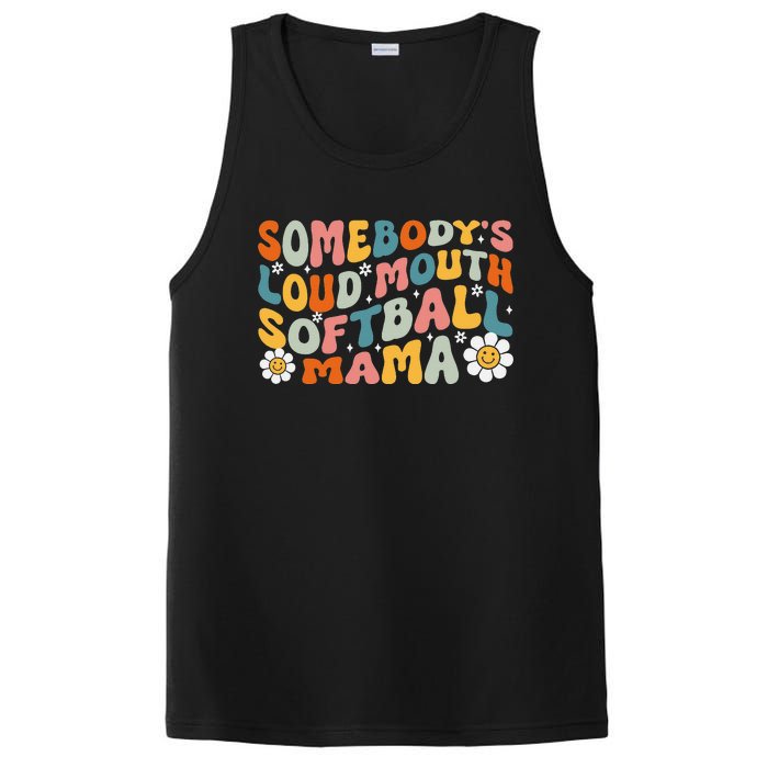 Somebody's Loudmouth Softball Mama Mothers Day PosiCharge Competitor Tank