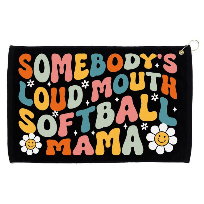 Somebody's Loudmouth Softball Mama Mothers Day Grommeted Golf Towel