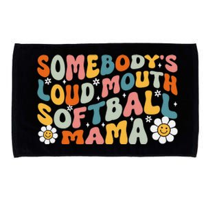 Somebody's Loudmouth Softball Mama Mothers Day Microfiber Hand Towel