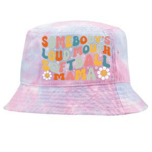 Somebody's Loudmouth Softball Mama Mothers Day Tie-Dyed Bucket Hat