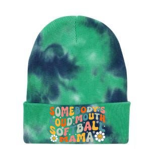 Somebody's Loudmouth Softball Mama Mothers Day Tie Dye 12in Knit Beanie