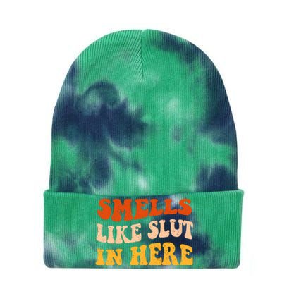 Smells Like Slut In Here Tie Dye 12in Knit Beanie