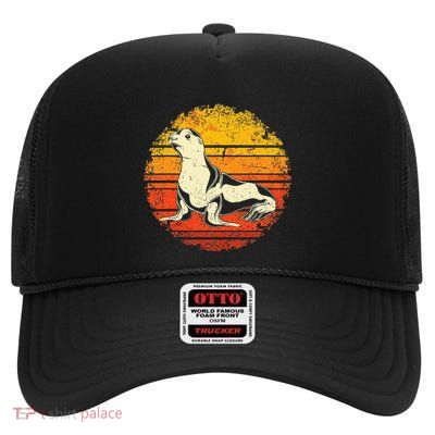 Sea Lion High Crown Mesh Back Trucker Hat