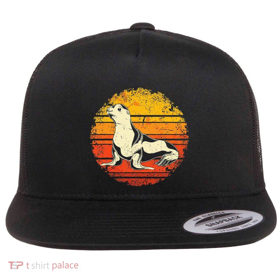 Sea Lion Flat Bill Trucker Hat