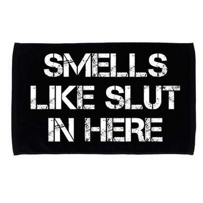 Smells Like Slut In Here Funny Humor Microfiber Hand Towel