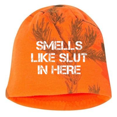 Smells Like Slut In Here Funny Humor Kati - Camo Knit Beanie