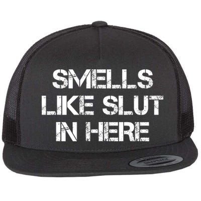 Smells Like Slut In Here Funny Humor Flatbill Hat