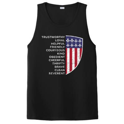 Scout Life Scouting Flag Lovers Hiking Happy Camper Camp PosiCharge Competitor Tank