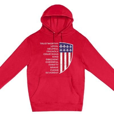 Scout Life Scouting Flag Lovers Hiking Happy Camper Camp Premium Pullover Hoodie