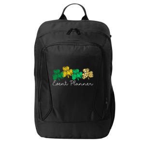 Shamrock Leopard Saint Paddys Event Planner St Patricks Day Gift City Backpack