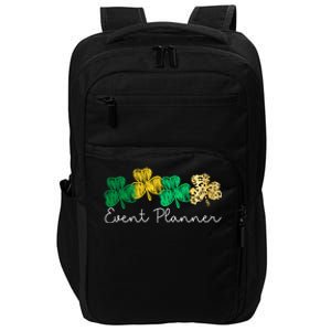 Shamrock Leopard Saint Paddys Event Planner St Patricks Day Gift Impact Tech Backpack