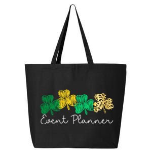 Shamrock Leopard Saint Paddys Event Planner St Patricks Day Gift 25L Jumbo Tote