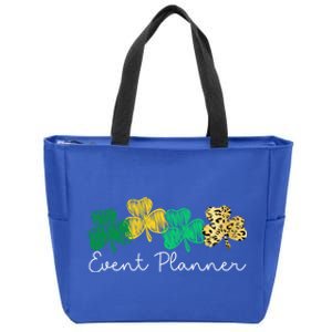 Shamrock Leopard Saint Paddys Event Planner St Patricks Day Gift Zip Tote Bag