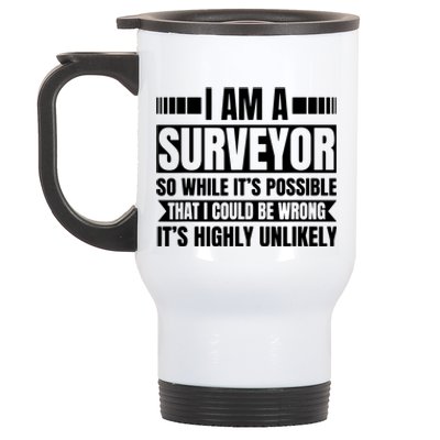 Surveyor Land Surveying Cartographer Geodesists Valuer Stainless Steel Travel Mug