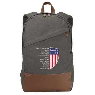 Scout Life Scouting Flag Lovers Hiking Happy Camper Camp Cotton Canvas Backpack