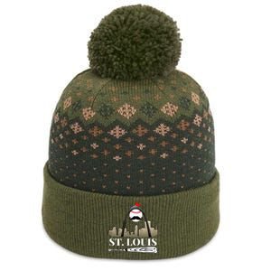 Saint Louis Skyline Design The Baniff Cuffed Pom Beanie