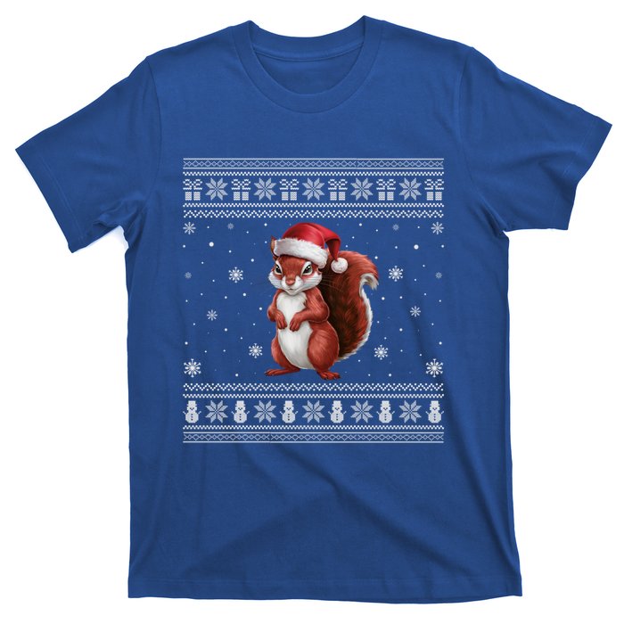 Squirrel Lovers Santa Ugly Xmas Cool Gift T-Shirt