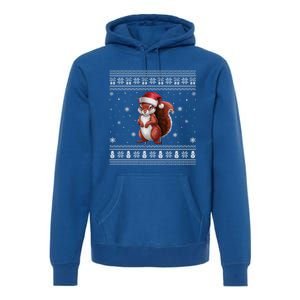 Squirrel Lovers Santa Ugly Xmas Cool Gift Premium Hoodie