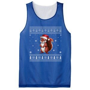 Squirrel Lovers Santa Ugly Xmas Cool Gift Mesh Reversible Basketball Jersey Tank