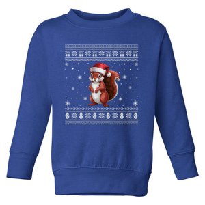 Squirrel Lovers Santa Ugly Xmas Cool Gift Toddler Sweatshirt