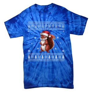 Squirrel Lovers Santa Ugly Xmas Cool Gift Tie-Dye T-Shirt