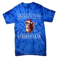 Squirrel Lovers Santa Ugly Xmas Cool Gift Tie-Dye T-Shirt