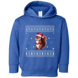 Squirrel Lovers Santa Ugly Xmas Cool Gift Toddler Hoodie