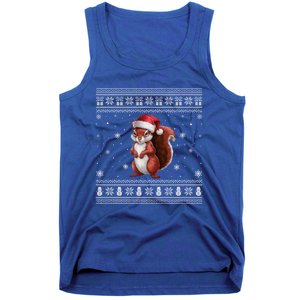 Squirrel Lovers Santa Ugly Xmas Cool Gift Tank Top