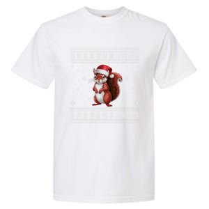 Squirrel Lovers Santa Ugly Xmas Cool Gift Garment-Dyed Heavyweight T-Shirt