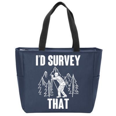 Surveyor Land Surveying Id Survey That Camera Theodoloite Zip Tote Bag