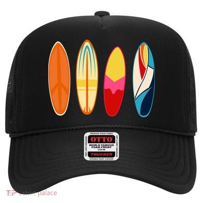 Surf Lover Summer High Crown Mesh Back Trucker Hat