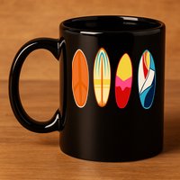 Surf Lover Summer 11oz C Handle Ceramic Mug