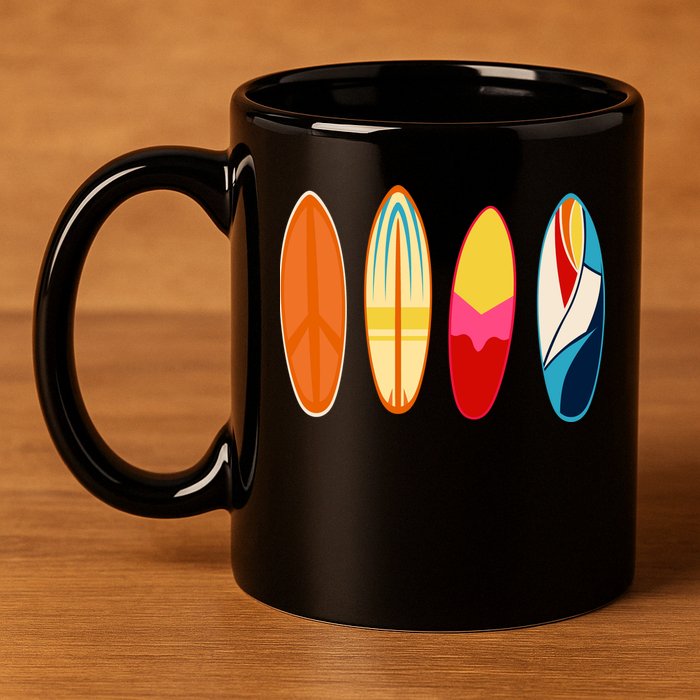 Surf Lover Summer 11oz C Handle Ceramic Mug