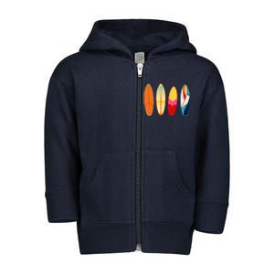 Surf Lover Summer Toddler Zip Fleece Hoodie