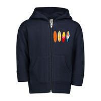 Surf Lover Summer Toddler Zip Fleece Hoodie