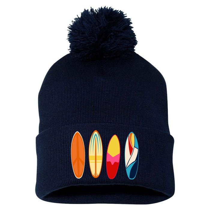 Surf Lover Summer Pom Pom 12in Knit Beanie