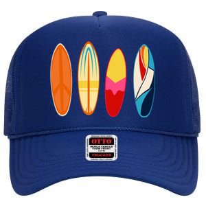 Surf Lover Summer High Crown Mesh Back Trucker Hat