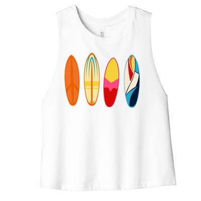 Surf Lover Summer Women's Racerback Cropped Tank