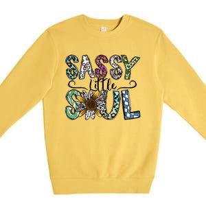 Sassy Little Soul Funny Floral Leopard Premium Crewneck Sweatshirt