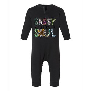 Sassy Little Soul Funny Floral Leopard Infant Fleece One Piece