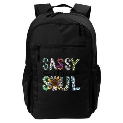 Sassy Little Soul Funny Floral Leopard Backpack