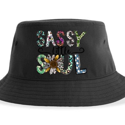 Sassy Little Soul Funny Floral Leopard Sustainable Bucket Hat