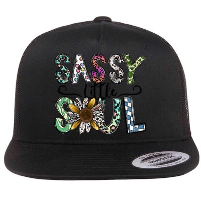 Sassy Little Soul Funny Floral Leopard Flatbill Hat