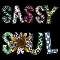Sassy Little Soul Funny Floral Leopard 16 in Basic Backpack